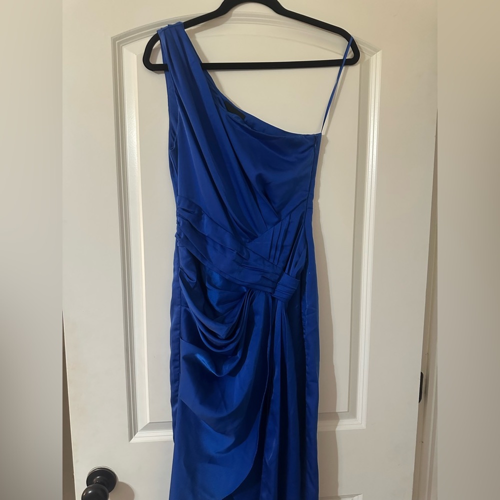 DO+BE Vibrant Blue One-Shoulder Dress